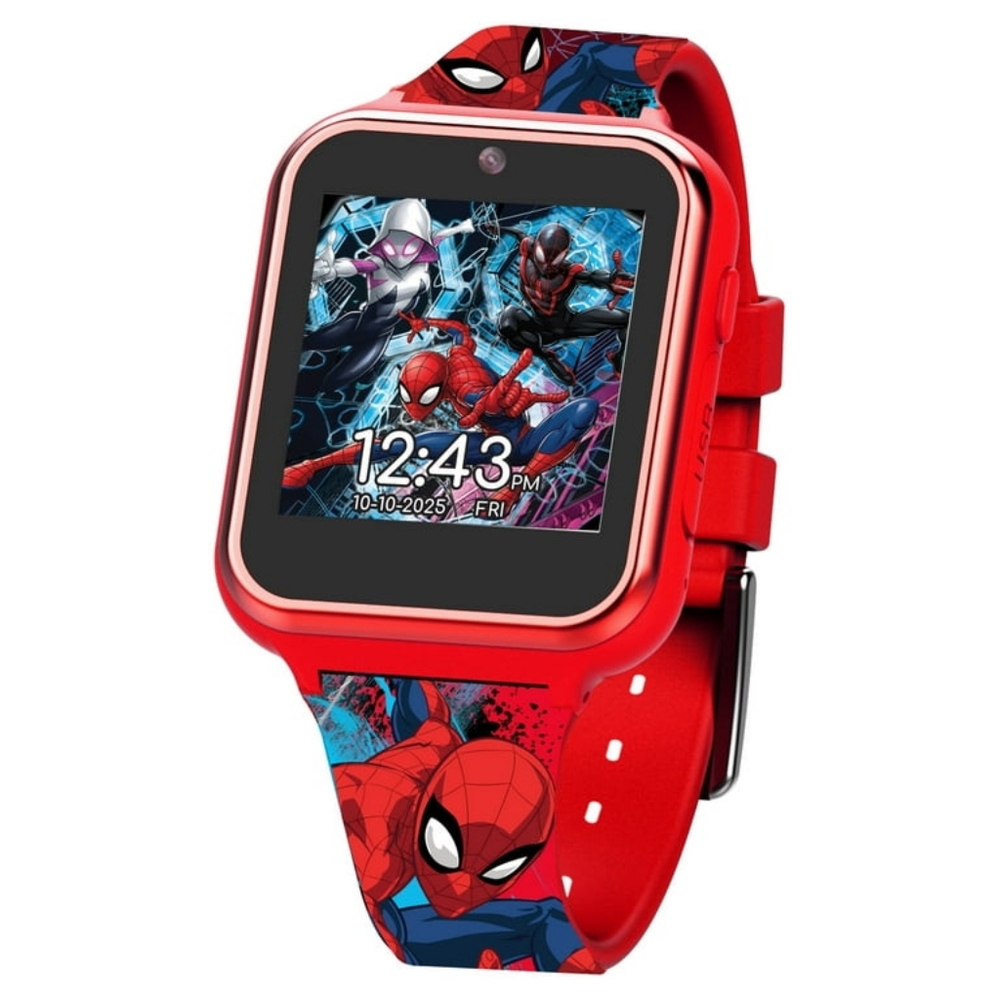 Marvel Spiderman NIB Kids Red Touch Screen Interactive Smart Watch 42mm Ages 6+